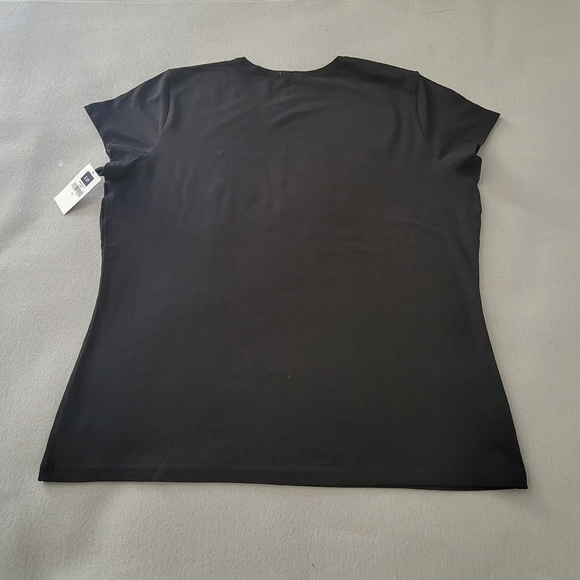 Gap Stretch Womens BLACK  Short Sleeve Shirt Size X Large - Picture 4 of 8